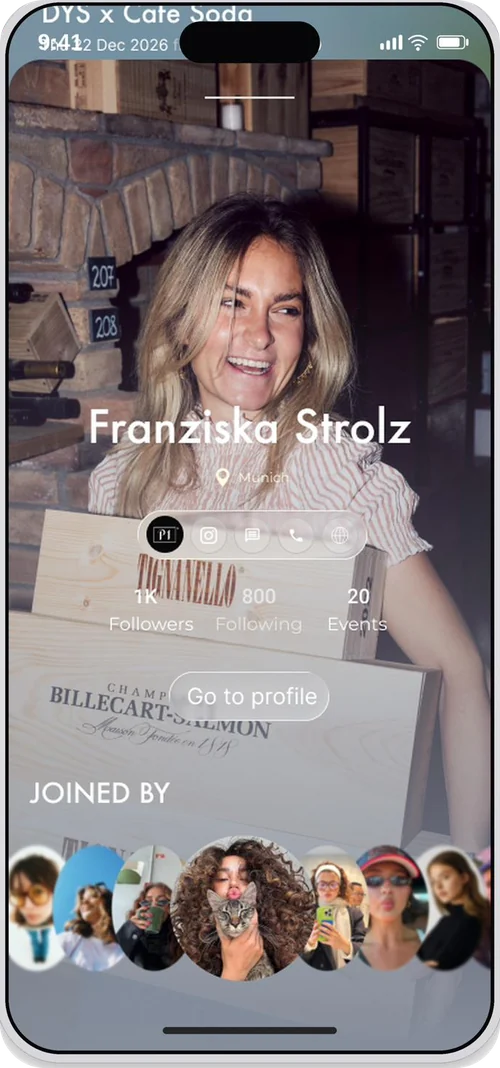 Mitgliederprofil in der Dionysos-App
